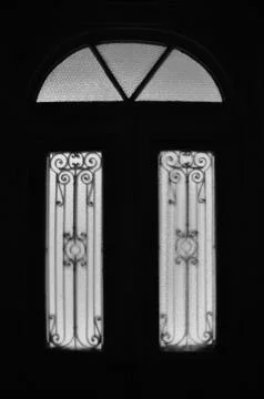 Arched door frame shadow Stock Photos