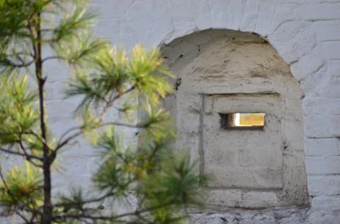 Arched niche in the wall Foto stock