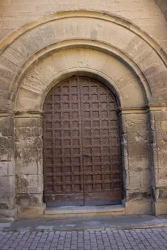 Arched old gate in the castle Stock Photos