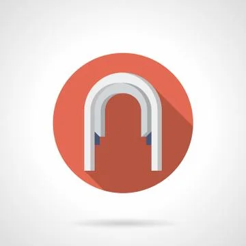Arched passageway flat round vector icon イラスト素材