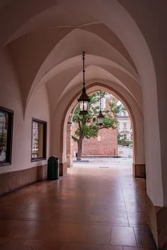 An arched passageway 스톡 사진