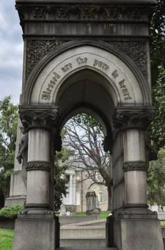 Arched Structure in a Cemetery Fotos Stock