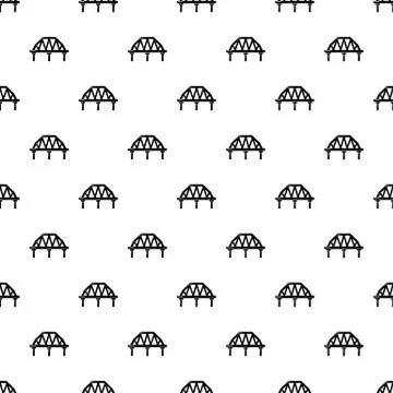 Arched train bridge pattern vector seamless Illustrazione stock