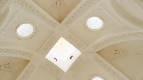 Arched vaults with a high ceiling Stock Footage 154656024