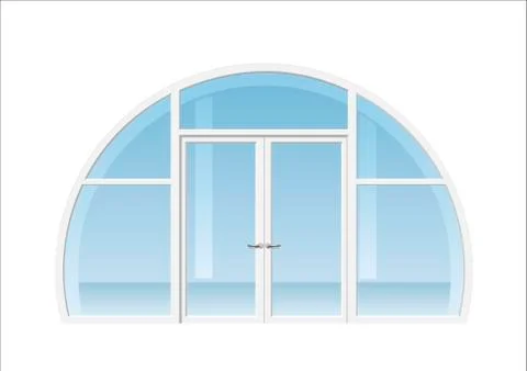 Arched window and door Stock Illustration