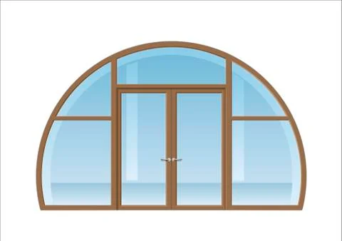 Arched window and door Stock Illustration
