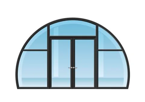 Arched window and door Stock Illustration