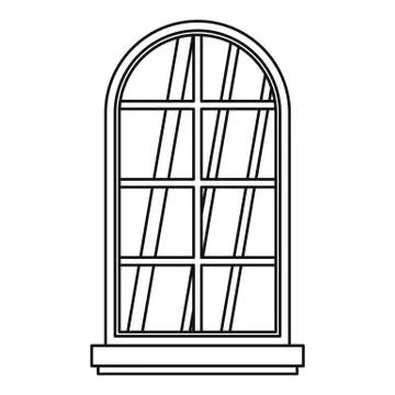 Arched window icon outline Ilustración de archivo