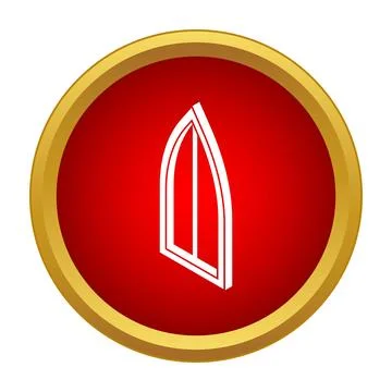 Arched window icon showing ancient architecture design Stock Illustration