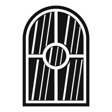 Arched window icon simple Ilustración de archivo