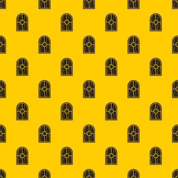 Arched window pattern vector Stock Illustration