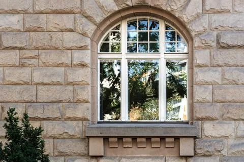 Arched window. Stock Photos