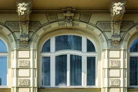 Arched window. Stock Photos