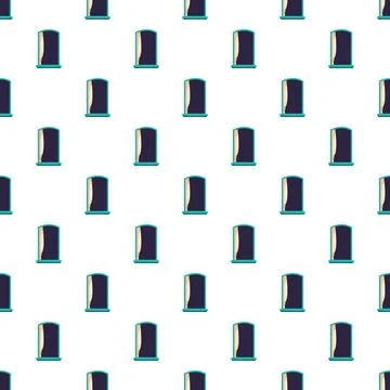 Arched window seamless pattern with dark interior Stock Illustration
