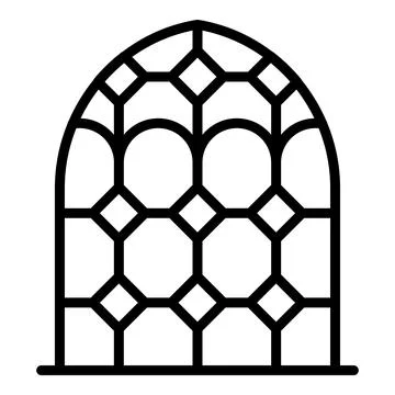 Arched window showing repeating geometric pattern design 스톡 일러스트