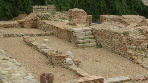 Archeological ruins of Serdica in Sofia Stock Footage 96076200