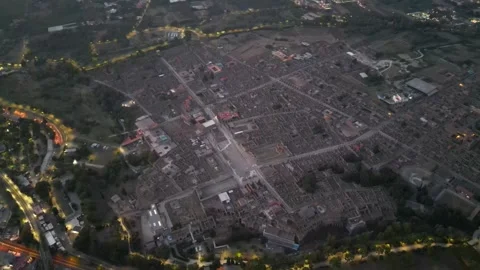Archeological site of Pompeii - Circle-Left-Up-Move-Clip Stock Footage 250359908