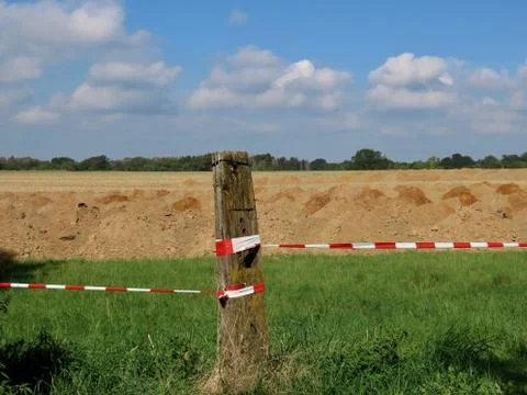 Archeological test trenches Stock Photos