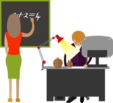 Archeologist scientists calculating age of artifacts fossils vector icon Illustrazione stock