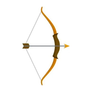 Archer bow icon, flat style Stockillustratie