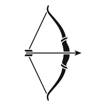 Archer bow icon, simple style 스톡 일러스트