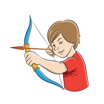 Archer Boy Cartoon Stock Illustration