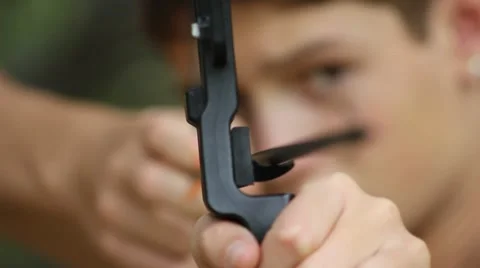 Archer Boy Rack Focus from Arrowhead Stock Footage 40156559