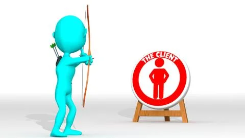 Archer client cyan Illustrazione stock