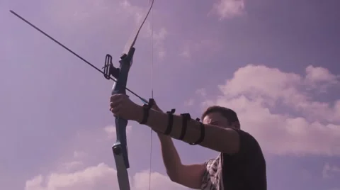 Archer firing arrow 動画素材 48897147