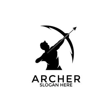 Archer logo vector, creative archer logo design template Stock Illustration