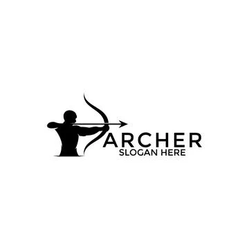 Archer logo vector, creative archer logo design template Stock Illustration