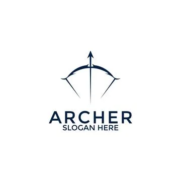 Archer logo vector, creative archer logo design template Stock Illustration