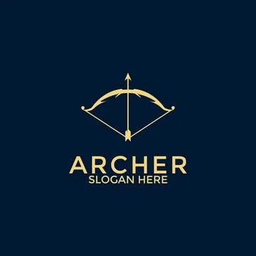 Archer logo vector, creative archer logo design template Stock Illustration