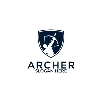 Archer logo vector, creative archer logo design template Stock Illustration