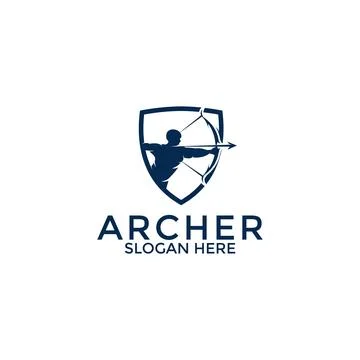 Archer logo vector, creative archer logo design template Stock Illustration