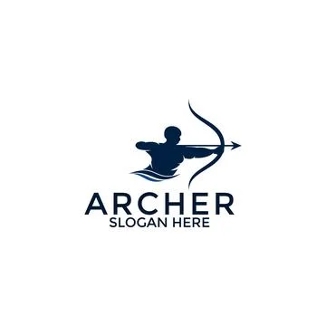 Archer logo vector, creative archer logo design template Stock Illustration