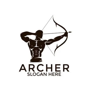 Archer logo vector, creative archer logo design template Stock Illustration