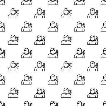 Archer person icon seamless pattern Stock Illustration