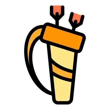 Archer quiver icon vector flat 스톡 일러스트