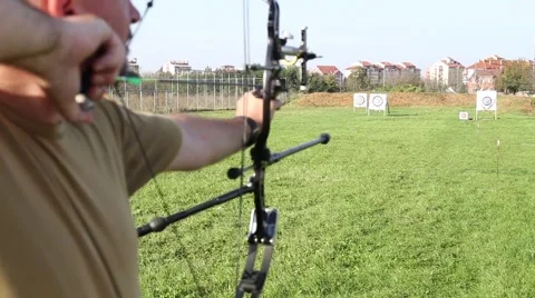 Archer shooting an arrow Stock Footage 42637435