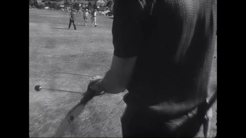 Archer Shoots Bow and Arrow, Australia, 1970 Vídeos de archivo 338272218