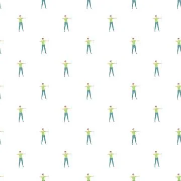 Archers aiming with bows seamless pattern background Stock Illustration