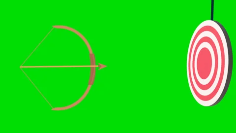 The archer's hand pulls a string on the recurve bow for the shot. Stock Footage 276901563