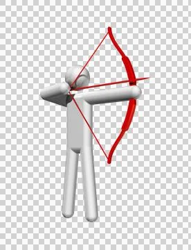 Archery 3D symbol Stock Illustration