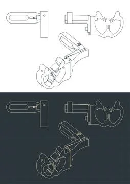 Archery arrow rests compound bow shelf Stock Illustration