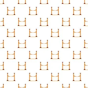 Archery bow and arrow stand equipment pattern Stock Illustration