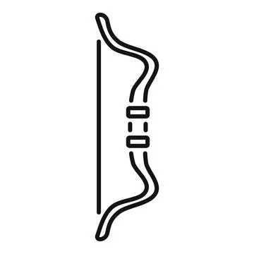 Archery bow hunting tool representing targeting and precision Stock Illustration