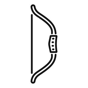 Archery bow icon representing hunting and weaponry Stock Illustration