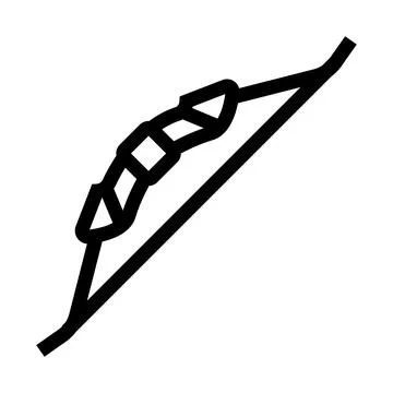 Archery bow pulling arrow line icon design イラスト素材