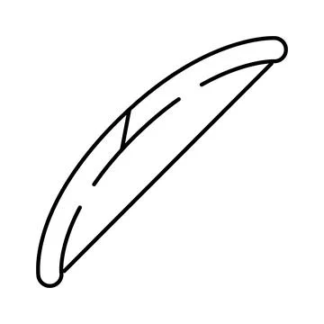 Archery bow weapon line art icon illustration Stock Illustration
